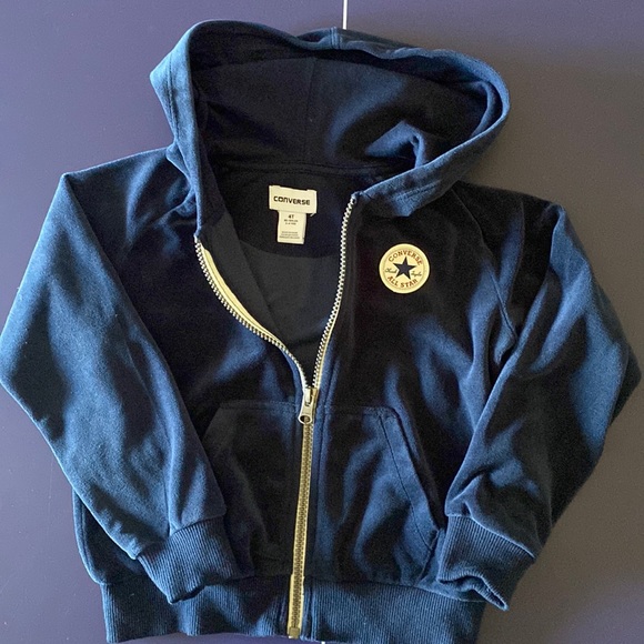 Converse zip up boys hoodie - very good worn condition- size 4T - Picture 1 of 6
